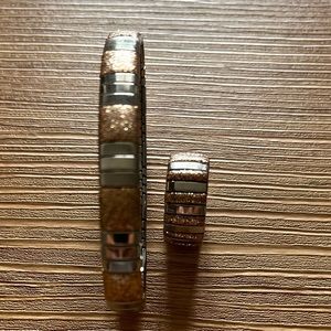 Vintage Milor Stainless Steel Stretch Bracelet and ring  With Rose Gold